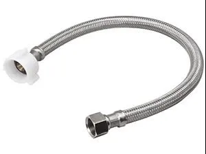 Tuyau tressé Cupc - Filetage de compression femelle 3/8 X Tuyau de toilette à filetage Ballcock femelle 7/8